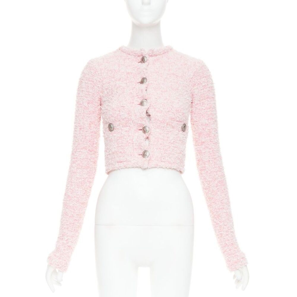 Balenciaga 2024 Tweed Cropped Jacket